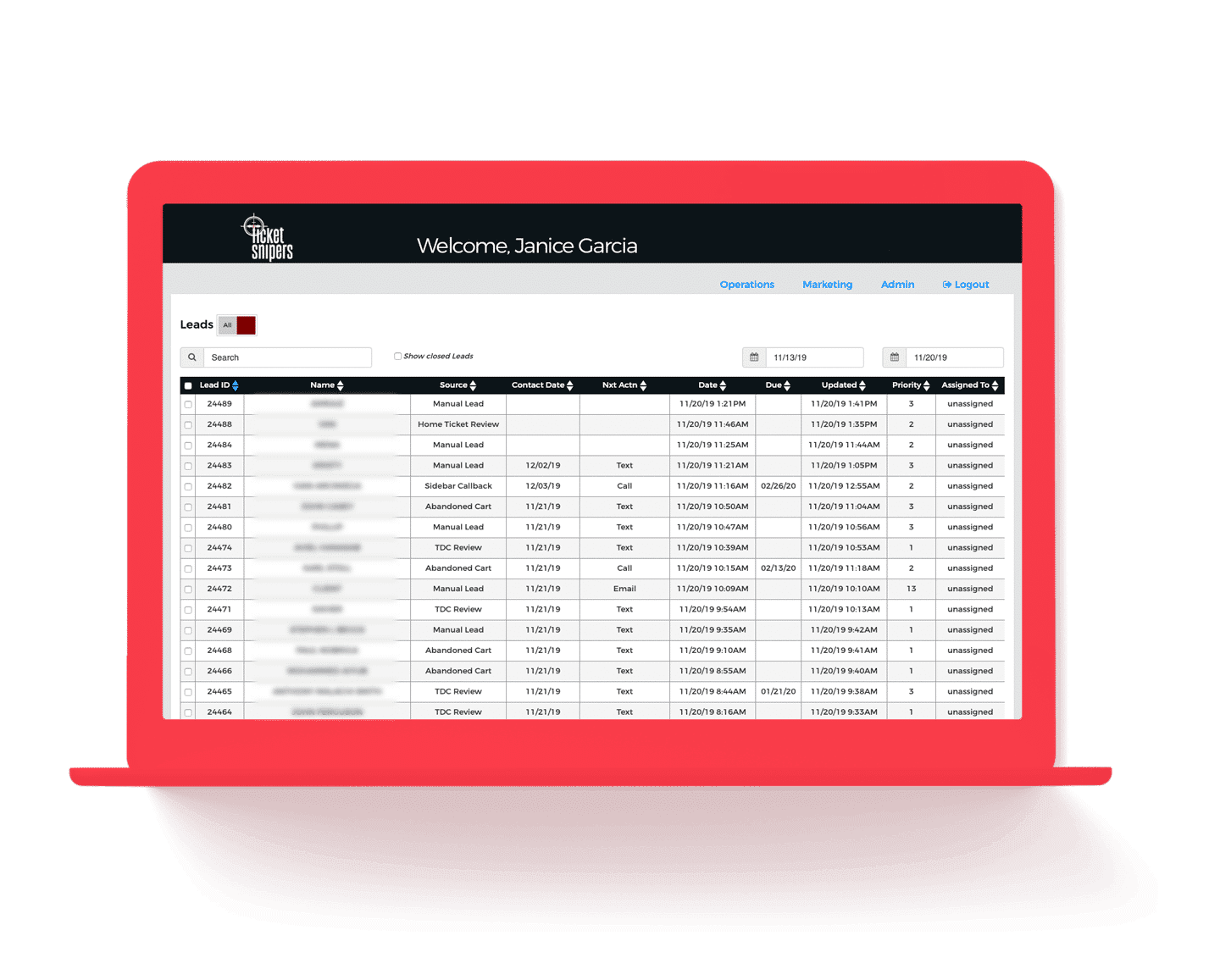 manage leads elegantly