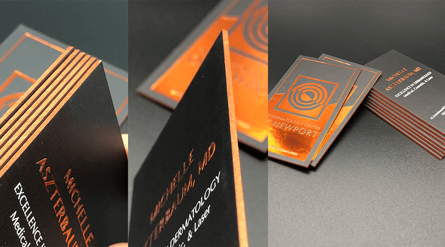 printed foil business cards